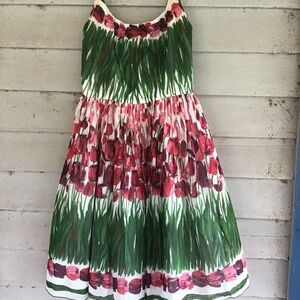 Anna Sui vintage Y2K white label spring dress sz 8